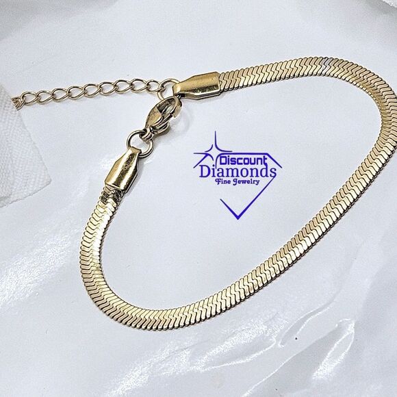 18K Yellow Gold on Titanium Steel Snake Design Bracelet - Picture 8 of 8